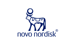 Logo von novo nordisk.